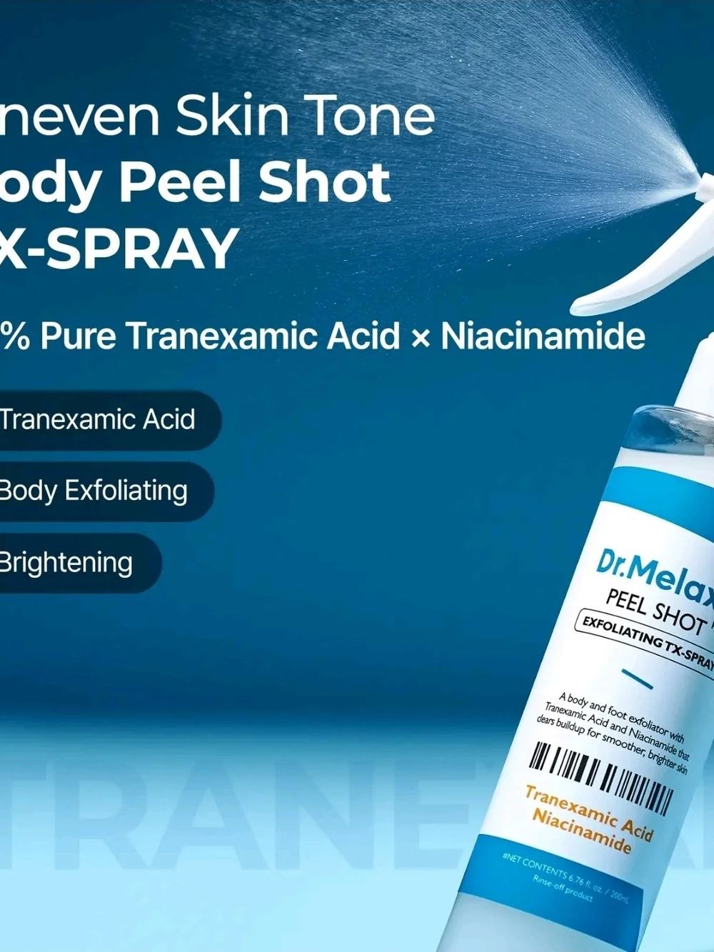 Blue TX-Capsule Body Cream & Peel Shot Set - Blue